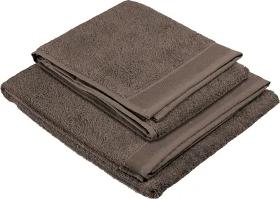 Набор полотенец Mio Tesoro Бордюр Махра 50x100/70x140 450г (2шт, шоколад)