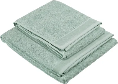Набор полотенец Mio Tesoro Бордюр Махра 50x100/70x140 450г (2шт, олива)