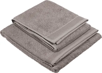 Набор полотенец Mio Tesoro Бордюр Махра 50x100/70x140 450г (2шт, темно-серый)