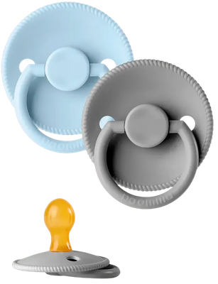 Набор пустышек Paomma S 0-6 мес (2шт, Baby Blue/Light Grey)