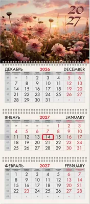 Календарь настенный Brauberg Цветочный луг. 2027 год / 118257