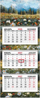 Календарь настенный Brauberg Premium. Луг. 2027 год / 118324