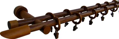 Карниз для штор Белост Двухрядный 2КМ-51-300-04 мод.51 (3м, орех)