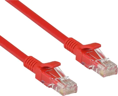 Кабель ExeGate UTP-RJ45-RJ45-5e-1M-RD / EX258673RUS (1м, красный)