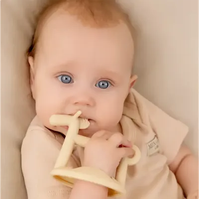 Прорезыватель для зубов Paomma Силиконовый Лошадка (Almond Milk)