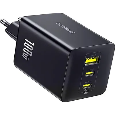 Адаптер питания сетевой Baseus FE11 Fast Charger 2C+U 100W EU / P10182102123-00 (черный)