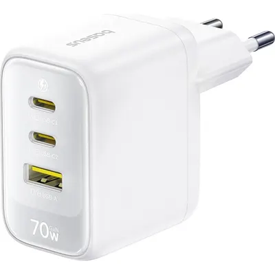 Адаптер питания сетевой Baseus EnerFill FE22 2C+U 70W / E0123501 (белый)