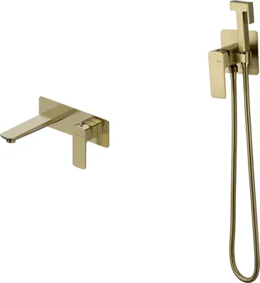 Гигиенический душ со смесителем Oliveeka OL-829003+869003-BG (золотой матовый)