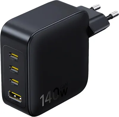 Адаптер питания сетевой Baseus EnerFill FH11 GaN Fast Charger 3C+U 140W / E0121J00 (черный)