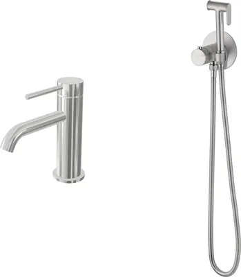 Гигиенический душ со смесителем Oliveeka OL-829909+88139017-BN (никель матовый)