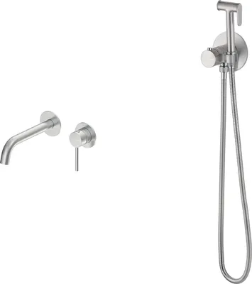 Гигиенический душ со смесителем Oliveeka OL-829909+88869017-BN (никель матовый)
