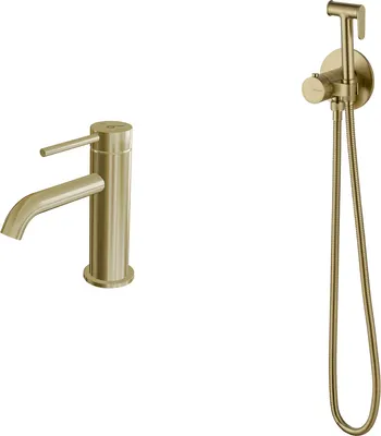 Гигиенический душ со смесителем Oliveeka OL-829909+88139017-BG (золотой матовый)