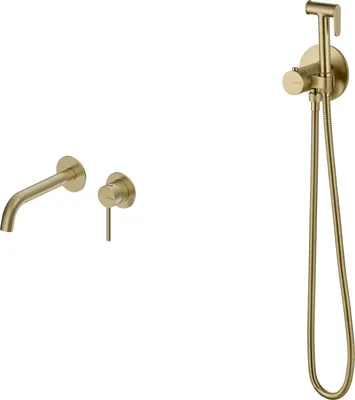 Гигиенический душ со смесителем Oliveeka OL-829909+88869017-BG (золотой матовый)