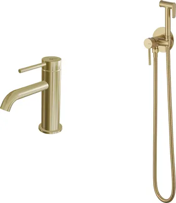 Гигиенический душ со смесителем Oliveeka OL-829902+88139017-BG (золотой матовый)