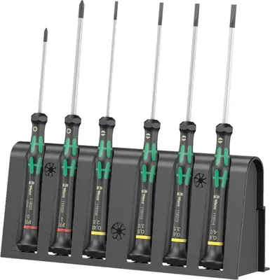 Набор отверток WERA 2035/6 B Kraftform Micro + подставка / 05118152001