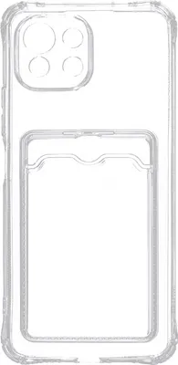 Чехол-накладка Zibelino Silicone Card Holder для Xiaomi 11 Lite 5G NE/Mi 11 Lite (ZSCH-XIA-11LITE-CAM-TRN)