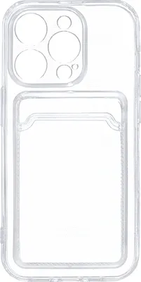 Чехол-накладка Zibelino Silicone Card Holder для Apple iPhone 14 Pro (ZSCH-IPH-14-PRO-CAM-TRN)