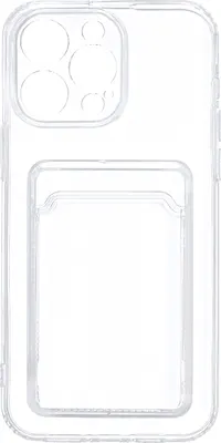 Чехол-накладка Zibelino Silicone Card Holder для Apple iPhone 14 Pro Max (ZSCH-IPH-14-PRO-MAX-CAM-TRN)