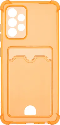 Чехол-накладка Zibelino Silicone Card Holder для Samsung A52/A52S / ZSCH-SAM-A52-CAM-ORG