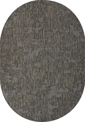 Циновка Merinos Kair S144-OVAL-BLACK-GRAY (1.2х1.7)