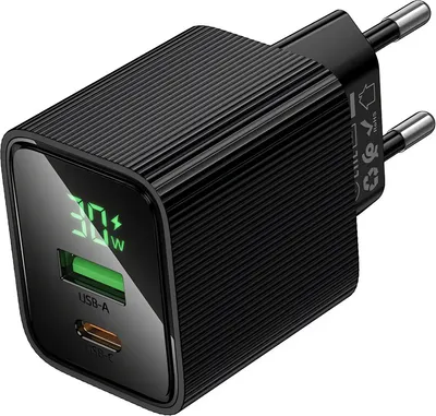 Адаптер питания сетевой Hoco CS84A Excellent PD30W+QC3.0 / 64554 (черный)