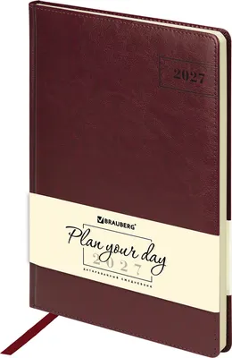 Ежедневник Brauberg Imperial 2027 / 118102 (бордовый)
