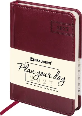 Ежедневник Brauberg Imperial 2027 / 118108 (бордовый)