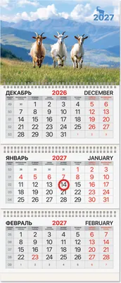 Календарь настенный Brauberg Козочки. 2027 год / 118330