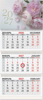 Календарь настенный Brauberg Пионы. 2027 год / 118332