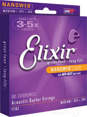 Струны для акустической гитары Elixir Strings 11102 / 13-56