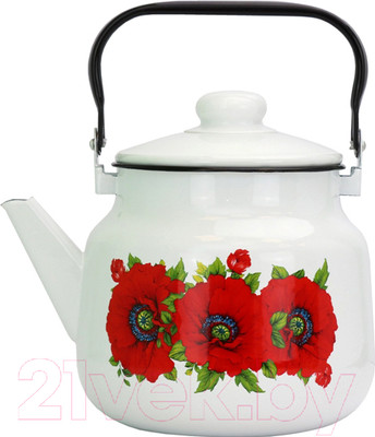 Чайник Эмаль Цветы 01-2713/4М