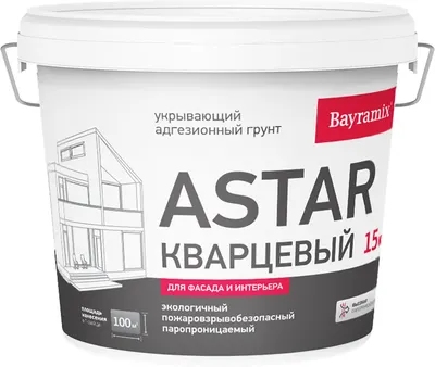 Грунтовка Bayramix Astar Кварцевый с наполнителем B1 (15кг, белый)
