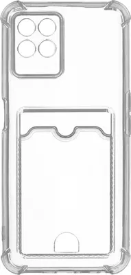 Чехол-накладка Zibelino Silicone Card Holder Realme 8i 4G/Narzo 50 ZSCH-RLM-8I-CAM-TRN (прозрачный)