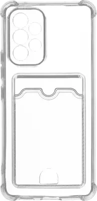 Чехол-накладка Zibelino Silicone Card Holder для Samsung A53 5G / ZSCH-SAM-A536-CAM-TRN (прозрачный)