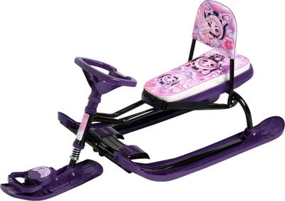 Снегокат детский Snow Cat Кошечки / 10996253 (фиолетовый)