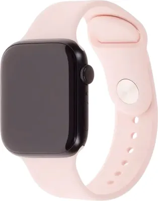Ремешок для фитнес-трекера Zibelino Apple Watch 42/44/45/49мм / ZBS-APL-42-L-DRS (M/L, пыльно-розовый)