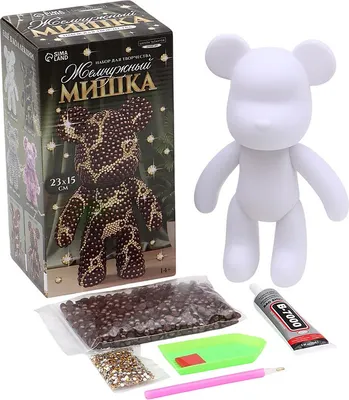 Набор для творчества Школа талантов Мозаика на фигурке Жемчужный мишка / 10974469
