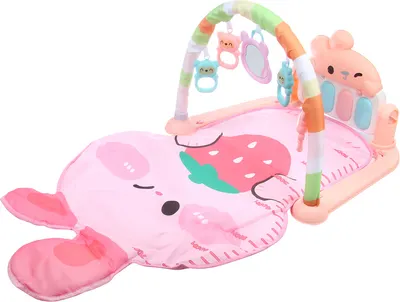 Развивающий коврик Наша игрушка Зайчик / 134644 (розовый)