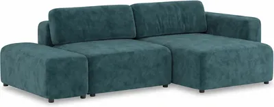 Диван угловой Mio Tesoro Канто с пуфом (Balance Teal)