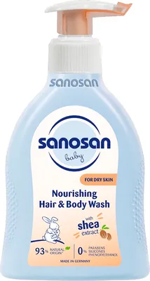 Шампунь-гель детский Sanosan С экстрактом ши / 40892120 (200мл)
