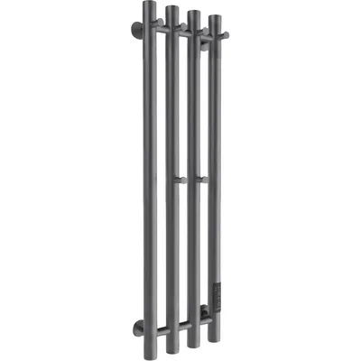 Полотенцесушитель электрический Маргроид Ferrum Inaro 4 СНШ 80x6x18 крючки 4/2 (графит, таймер справа)