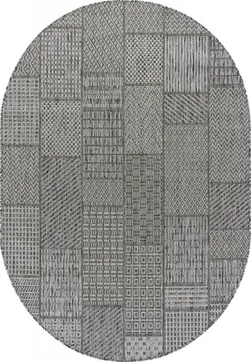 Циновка Merinos Kair S160-OVAL-DARK GRAY (1.6х2.3)