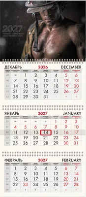 Календарь настенный Brauberg Fun. Пожарный. 2027 год / 118408