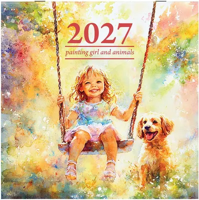 Календарь настенный Brauberg Painting Girl. 2027 год / 118420