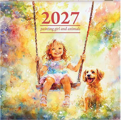 Календарь настенный Brauberg Painting Girl. 2027 год / 118437