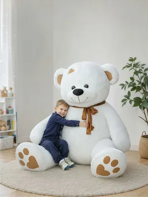 Мягкая игрушка BelToys Медведь Тони 130см (белый)