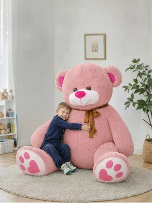 Мягкая игрушка BelToys Медведь Тони 130см (пудра)