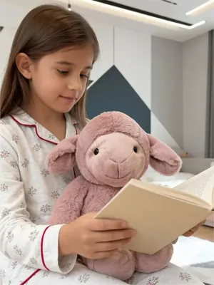 Мягкая игрушка BelToys Ягненок Дэйзи 45см (пудровый)
