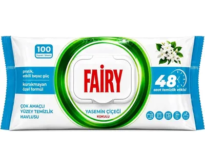 Влажные салфетки для дома Fairy Многофункциональные c ароматом жасмина (100шт)