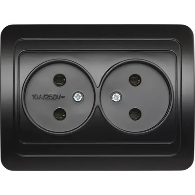 Розетка SmartBuy Марс / SBE-02b-10-S2-N-c (черный)